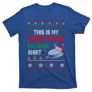 This Is My Christmas Pajama Gift Santa Hockey Sweater Cool Gift T-Shirt