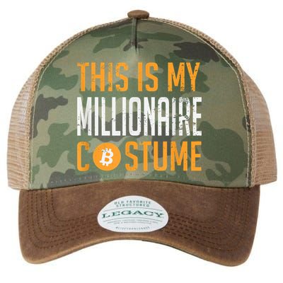 This Is My Millionaire Bitcoin Costume Halloween Legacy Tie Dye Trucker Hat