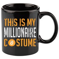 This Is My Millionaire Bitcoin Costume Halloween 11oz C Handle Ceramic Mug