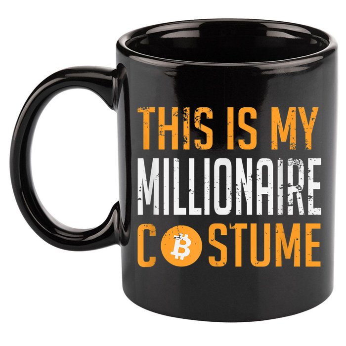 This Is My Millionaire Bitcoin Costume Halloween 11oz C Handle Ceramic Mug