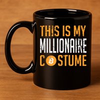 This Is My Millionaire Bitcoin Costume Halloween 11oz C Handle Ceramic Mug