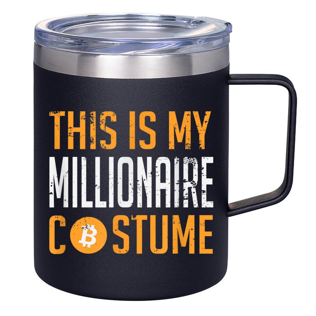 This Is My Millionaire Bitcoin Costume Halloween 12oz Stainless Steel Coffee Mug