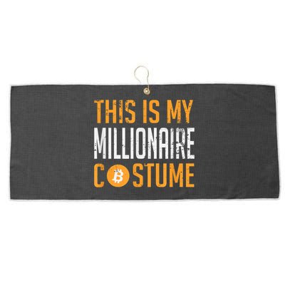This Is My Millionaire Bitcoin Costume Halloween Large Microfiber Waffle Golf Towel