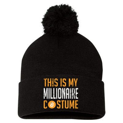 This Is My Millionaire Bitcoin Costume Halloween Pom Pom 12in Knit Beanie