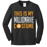 This Is My Millionaire Bitcoin Costume Halloween Kids Long Sleeve Shirt