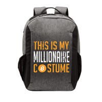 This Is My Millionaire Bitcoin Costume Halloween Vector Backpack