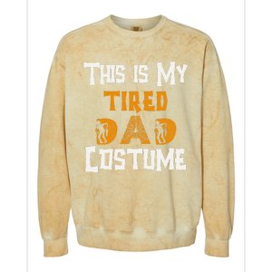 This Is My Tired Dad Halloween Costume For Family Matching Colorblast Crewneck Sweatshirt