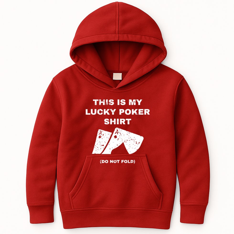 This Is My Lucky Poker Do Not Wash Kids Hoodie
