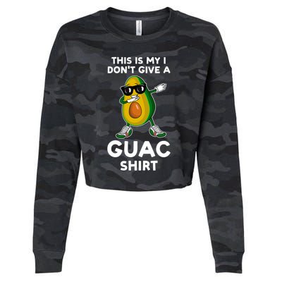 This Is My I Dont Give A Guac Gift Avocados Funny Gift Cropped Pullover Crew