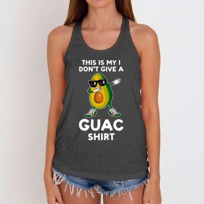 This Is My I Dont Give A Guac Gift Avocados Funny Gift Women's Knotted Racerback Tank