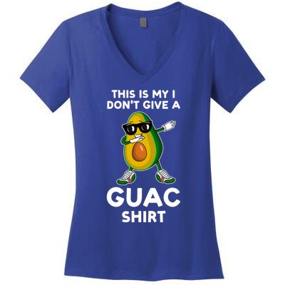 This Is My I Dont Give A Guac Gift Avocados Funny Gift Women's V-Neck T-Shirt