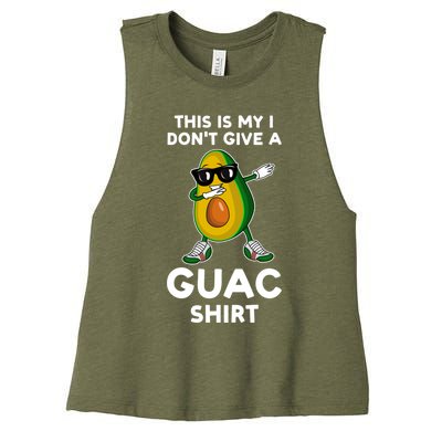 This Is My I Dont Give A Guac Gift Avocados Funny Gift Women's Racerback Cropped Tank