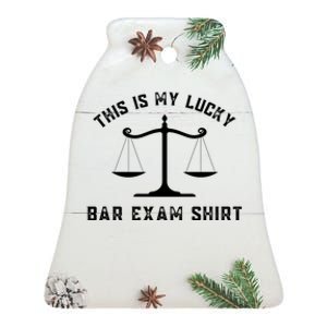 This Is My Lucky Bar Exam Funny Law School Graduation Gift Ceramic Bell Ornament