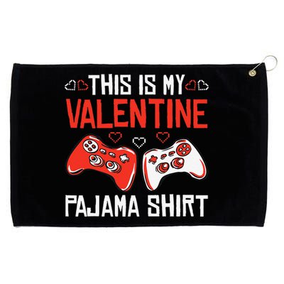 This Is My Valentine Pajama Gamer Girl Gaming Grommeted Golf Towel