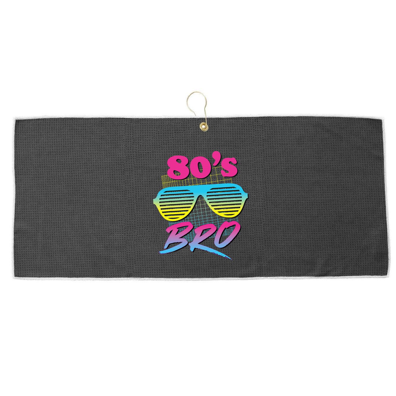 This Is My 80s Bro Costume Party Large Microfiber Waffle Golf Towel