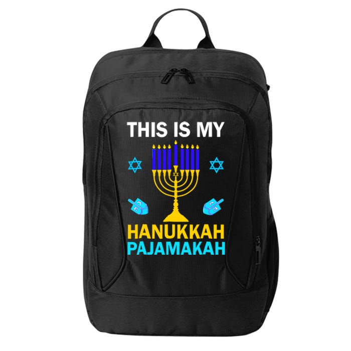 This Is My Hanukkah Pajamakah Chanukah Pajama Jewish Xmas City Backpack