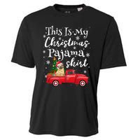 This Is My Christmas Pajama Pug Santa Funny Xmas Tree Long Sleeve Cooling Performance Crew T-Shirt