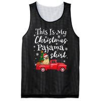 This Is My Christmas Pajama Pug Santa Funny Xmas Tree Long Sleeve Mesh Reversible Basketball Jersey Tank