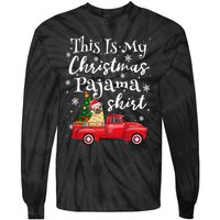 This Is My Christmas Pajama Pug Santa Funny Xmas Tree Long Sleeve Tie-Dye Long Sleeve Shirt