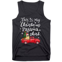 This Is My Christmas Pajama Pug Santa Funny Xmas Tree Long Sleeve Tank Top