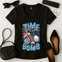 Time Ticking Bomb Women's V-Neck T-Shirt