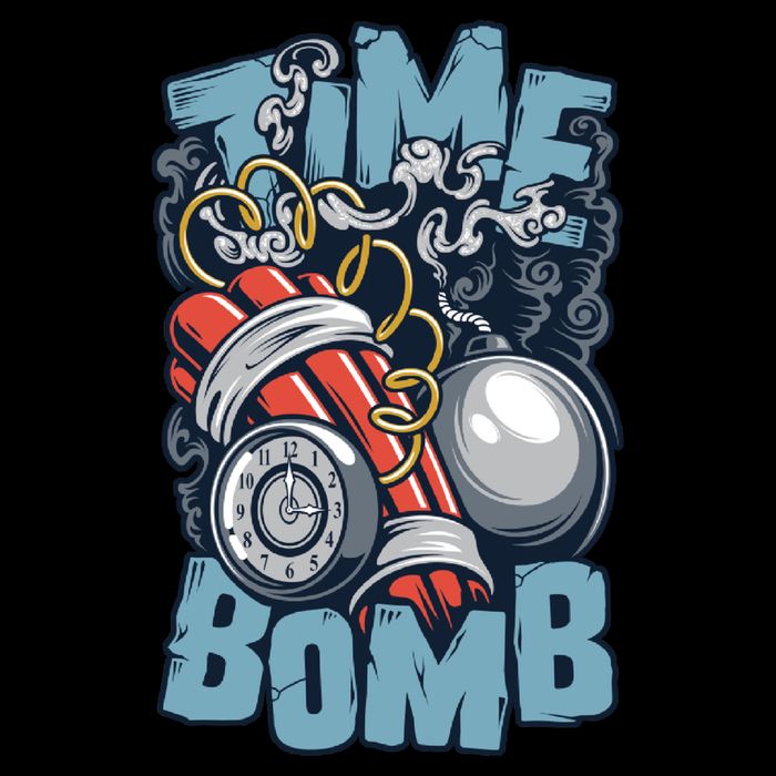 Time Ticking Bomb Short Acrylic Beanie