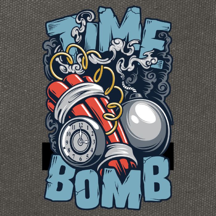 Time Ticking Bomb Cotton Canvas Backpack