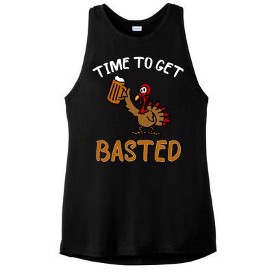 Time To Get Basted Ladies PosiCharge Tri-Blend Wicking Tank