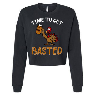 Time To Get Basted Cropped Pullover Crew