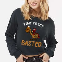 Time To Get Basted Cropped Pullover Crew