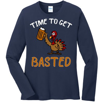 Time To Get Basted Ladies Long Sleeve Shirt