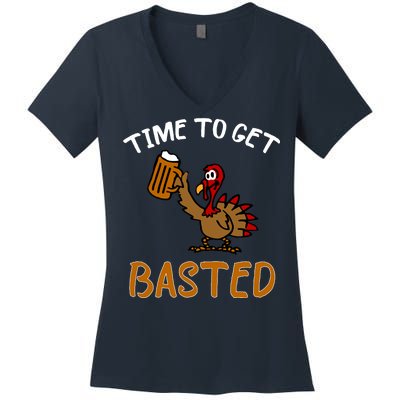 Time To Get Basted Women's V-Neck T-Shirt