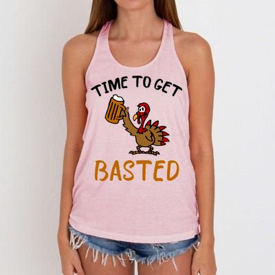 Time To Get Basted Women's Knotted Racerback Tank