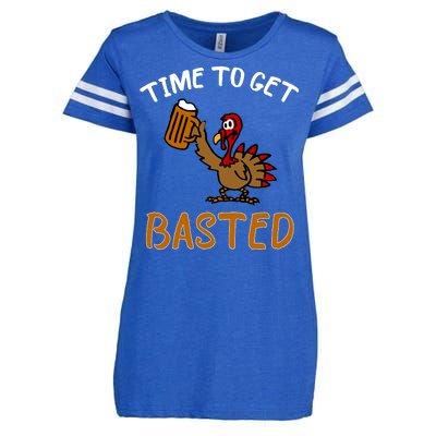 Time To Get Basted Enza Ladies Jersey Football T-Shirt