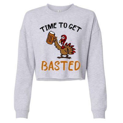 Time To Get Basted Cropped Pullover Crew