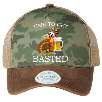 Time To Get Basted Funny Thanksgiving  Legacy Tie Dye Trucker Hat