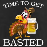 Time To Get Basted Funny Thanksgiving  7 Panel Mesh Trucker Snapback Hat