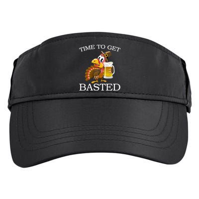 Time To Get Basted Funny Thanksgiving  Adult Drive Performance Visor