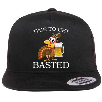 Time To Get Basted Funny Thanksgiving  Flatbill Hat