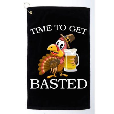 Time To Get Basted Funny Thanksgiving  Golf Towel