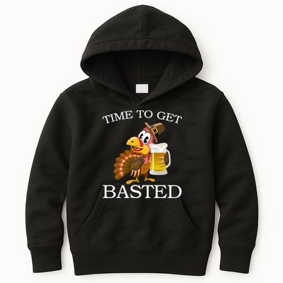 Time To Get Basted Funny Thanksgiving  Kids Hoodie