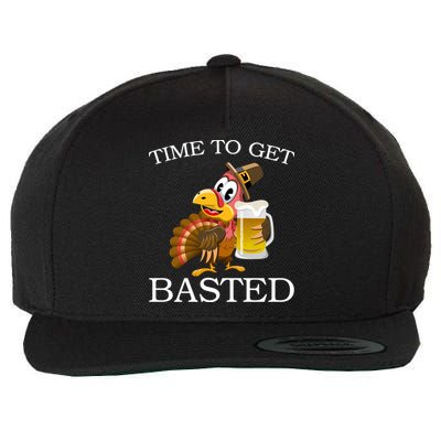 Time To Get Basted Funny Thanksgiving  Wool Snapback Cap