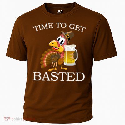 Time To Get Basted Funny Thanksgiving  Performance Shirt