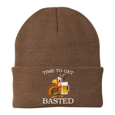 Time To Get Basted Funny Thanksgiving  Knit Cap Winter Beanie