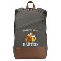 Time To Get Basted Funny Thanksgiving  Cotton Canvas Backpack