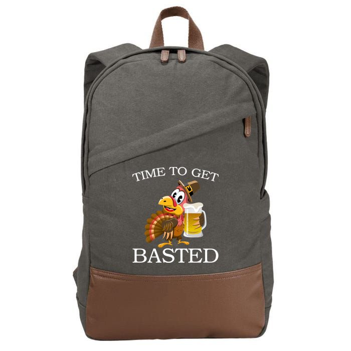 Time To Get Basted Funny Thanksgiving  Cotton Canvas Backpack