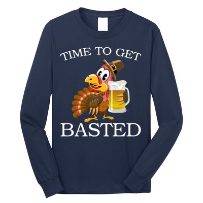 Time To Get Basted Funny Thanksgiving  Long Sleeve Shirt