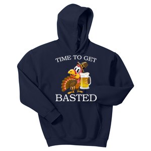 Time To Get Basted Funny Thanksgiving  Kids Hoodie