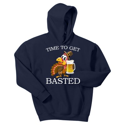 Time To Get Basted Funny Thanksgiving  Kids Hoodie