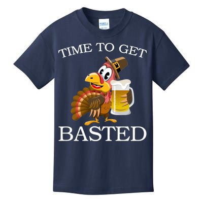 Time To Get Basted Funny Thanksgiving  Kids T-Shirt